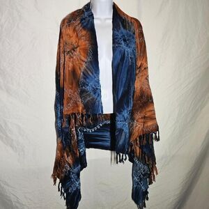 y2k 90s boho whimsical fairy grunge tie dye scarf